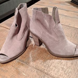 Open toe booties